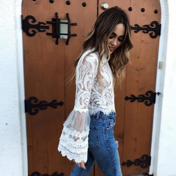 Blusa de encaje para mujer Magdalena S