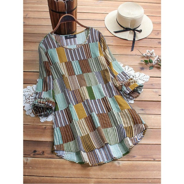 Blusa de mujer con estampado de rayas M 2