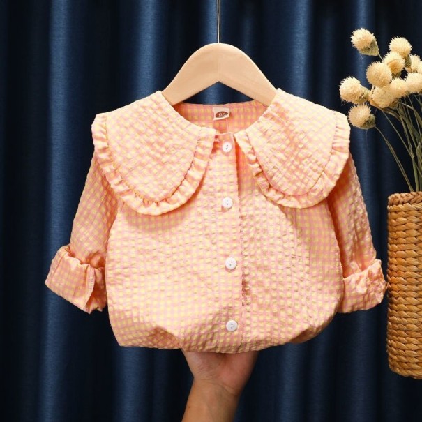 Blusa de niña L1736 naranja claro 9-12 meses