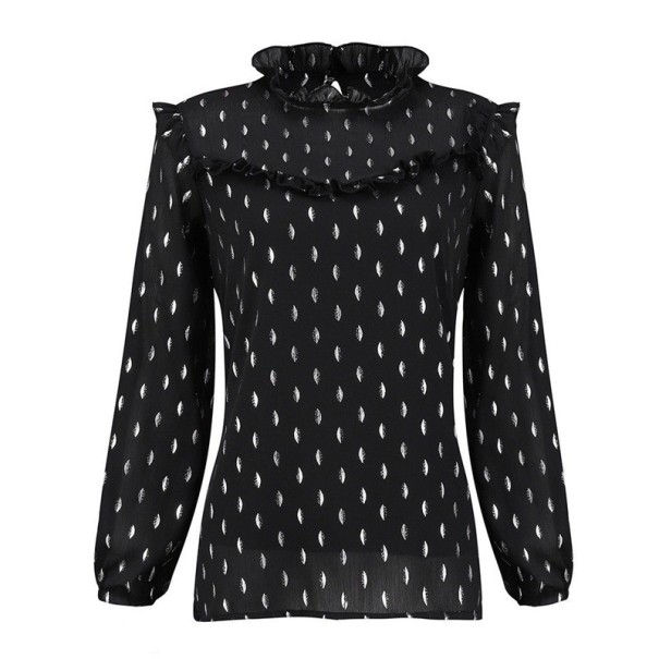 Blusa trasparente da donna con motivo M