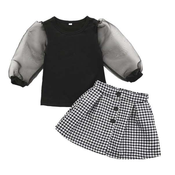Blusa y falda de niña L1191 4