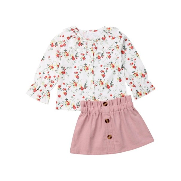Blusa y falda de niña L1397 4