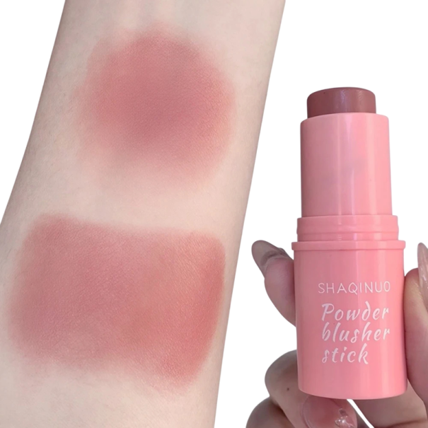 Blush crémeux en stick Waterproof longue tenue effet illuminateur aspect naturel de la peau sur les joues et les lèvres 1