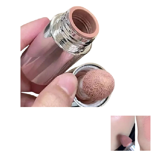 Blush lichid în stick 5,8 g cu aplicator din burete Blush multifuncțional pentru obraje și buze Rezistent la apă, de lungă durată, roz piersică 4