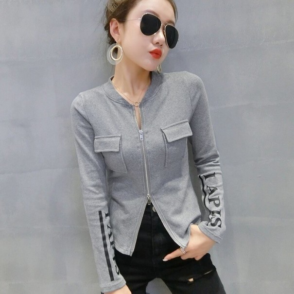 Bluza damska P2368 szary S