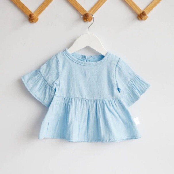 Bluză de fată L1742 albastru deschis 6-12 luni