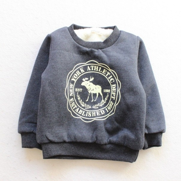 Bluza dziecięca z futerkiem J1859 szary 4