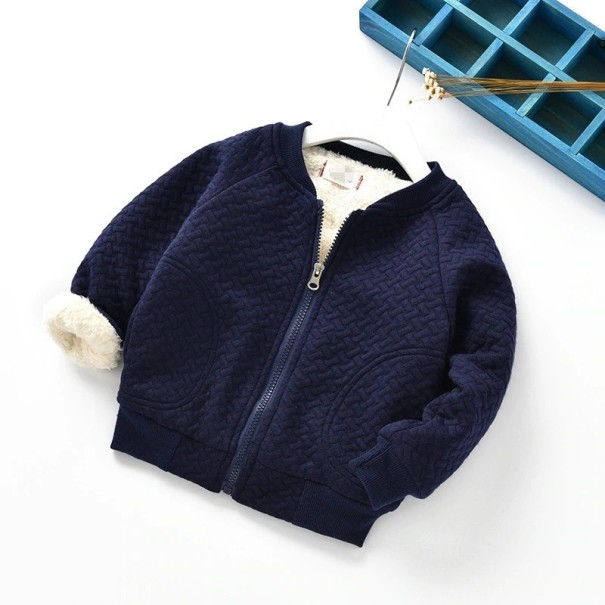 Bluza dziecięca z futerkiem niebieski 9-12 miesięcy