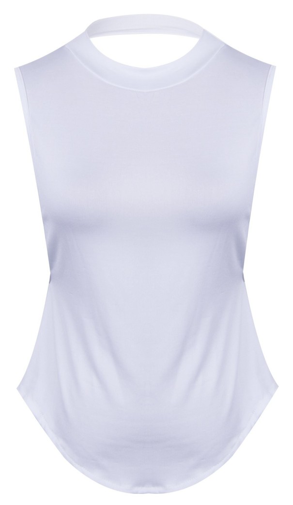 Bluză fără mâneci pentru femei A1218 alb XS