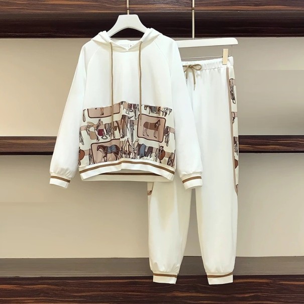 Bluza i spodnie dresowe damskie B973 biały M
