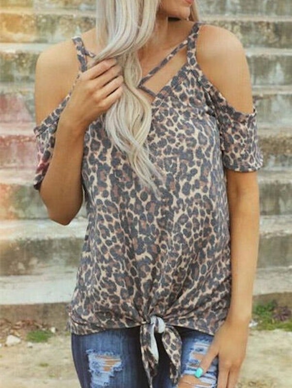 Bluză leopard pentru femei L