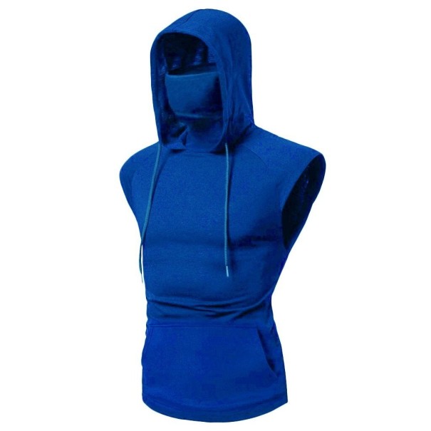 Bluza męska bez rękawów T2001 niebieski XXL