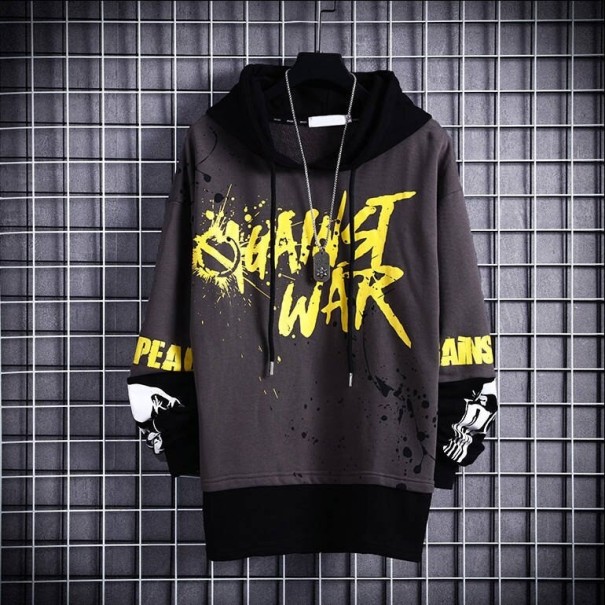 Bluza męska z kapturem F160 ciemnoszary L