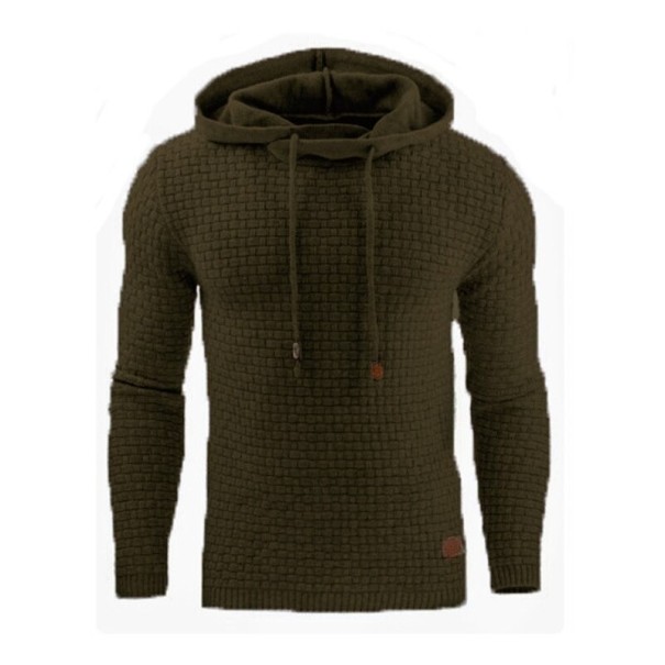 Bluza męska z kapturem F9 zieleń wojskowa M