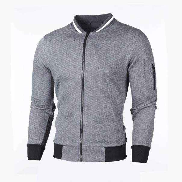 Bluza męska z kołnierzem F7 ciemnoszary L