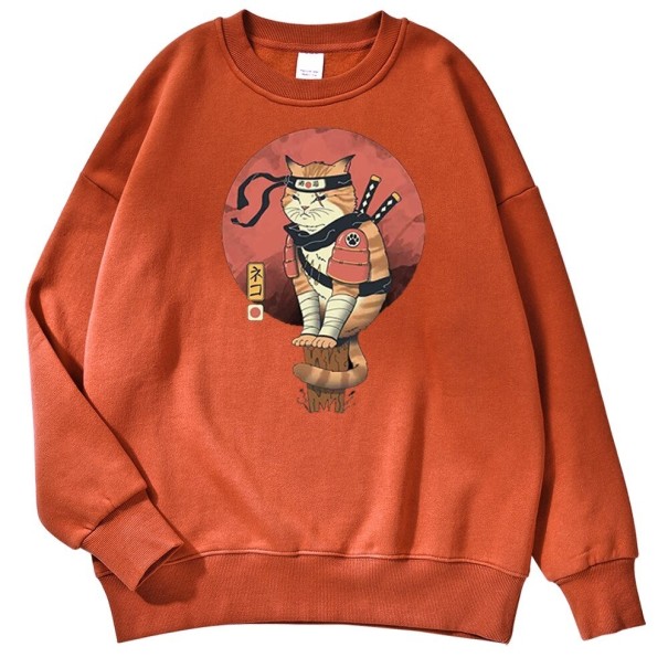 Bluza męska z kotem cegły L