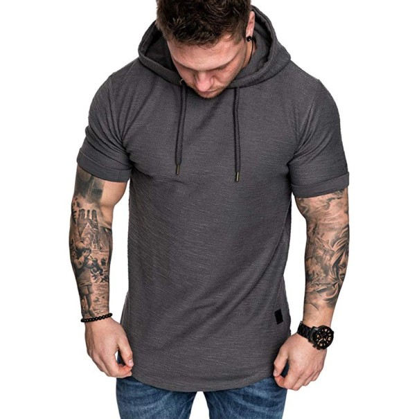 Bluza męska z krótkim rękawem ciemnoszary M