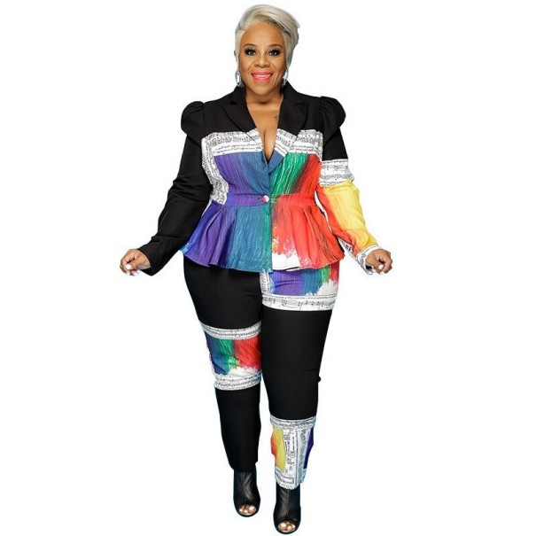 Bluză pentru femei cu mâneci lungi și pantaloni B1234 XL