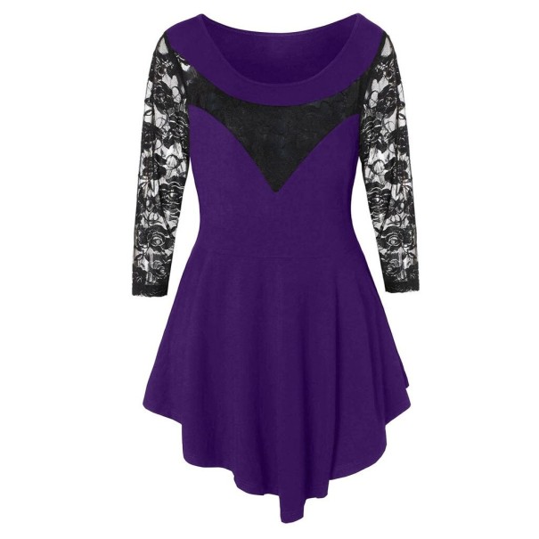 Bluză supradimensionată pentru femei A952 violet XL