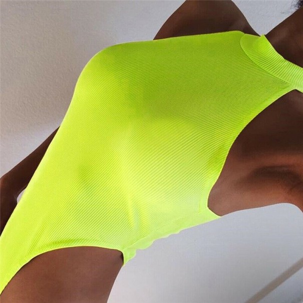 Body bez rękawów damskie neonowa zieleń L