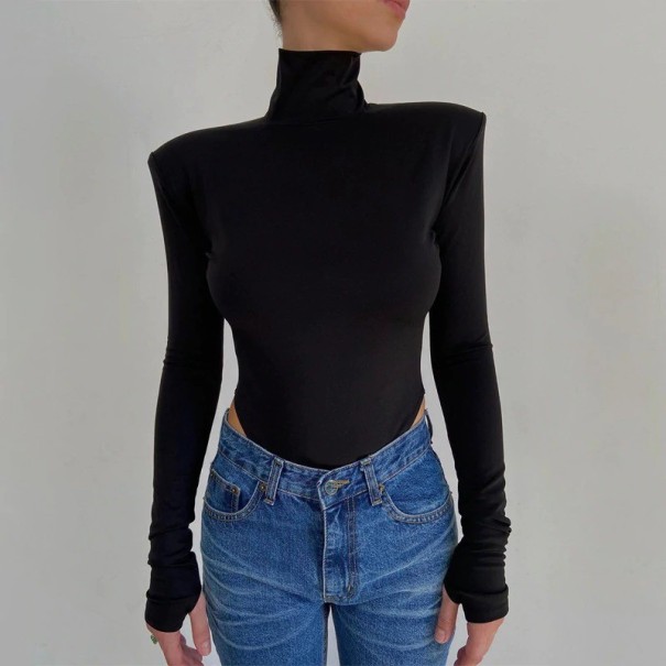 Body damskie z odsłoniętymi plecami B703 czarny M