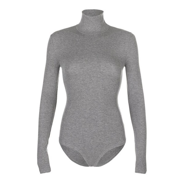 Body de manga larga para mujer B701 gris L