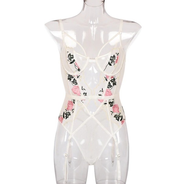 Body feminino com padrão floral XS