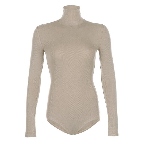 Body feminino de manga longa B701 bege S