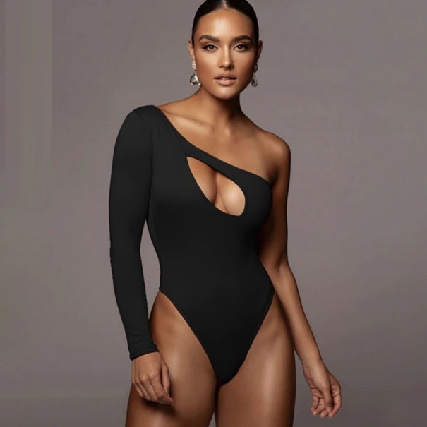 Body met blote schouders voor dames B788 zwart L