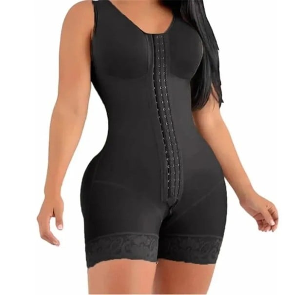 Body modelador feminino Lingerie compressiva para afinar a cintura Body modelador para modelação do corpo Body sem costuras para usar por baixo da roupa preto 2XL