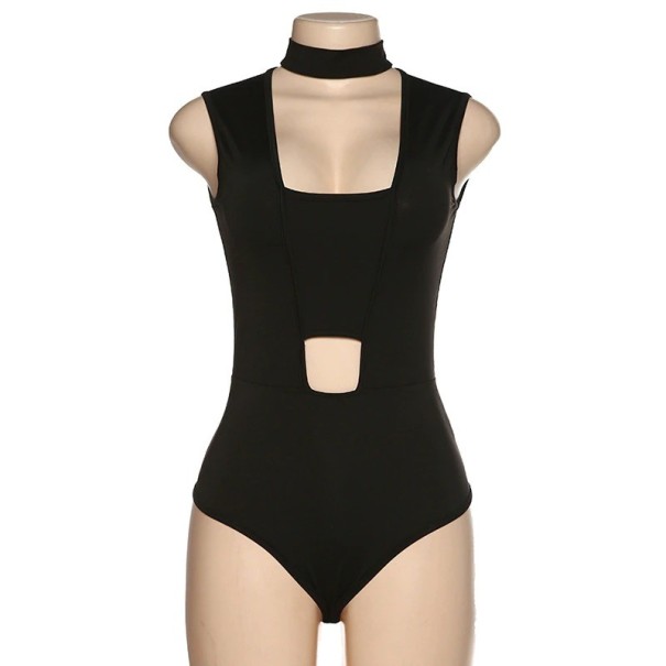 Body negro sin mangas para mujer XS