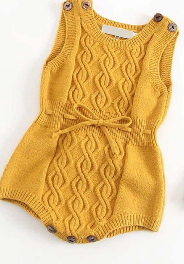 Body para Bebé N831 mostarda 3-6 meses