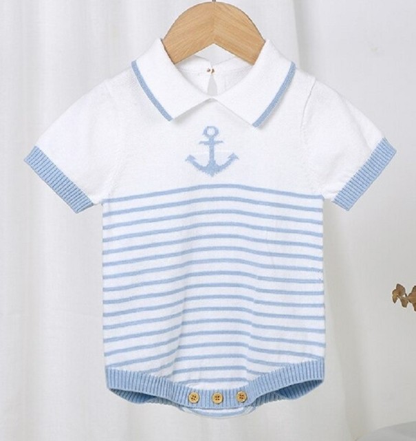 Body pour bébé N793 bleu clair 0-3 mois