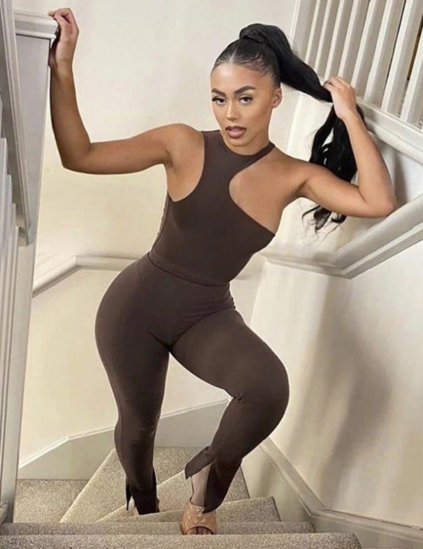 Body und Hose für Damen braun XS