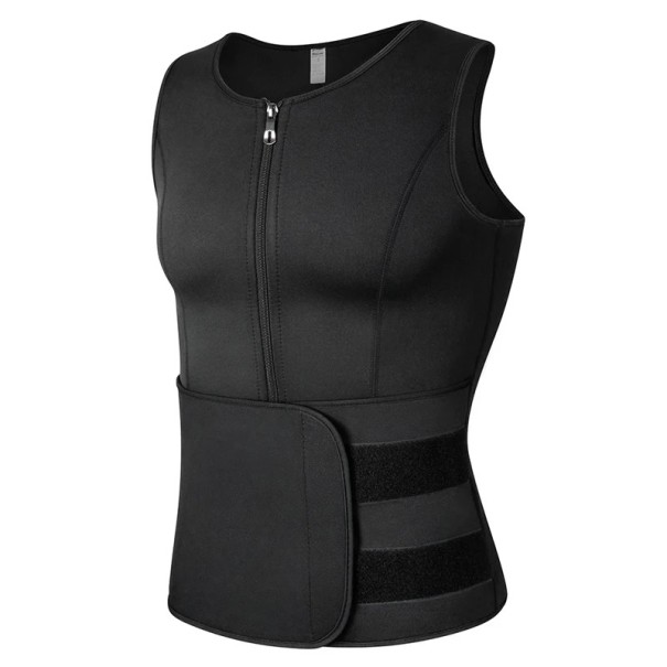 Bodyforming-Weste für Herren, Fitness-Weste zur Gewichtsabnahme, Kompressionsweste zur Fettverbrennung, Abnehmen, Thermoweste, Sport-Schweißweste schwarz S