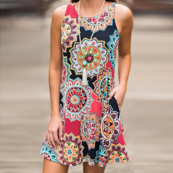 Boho sommarklänning XS