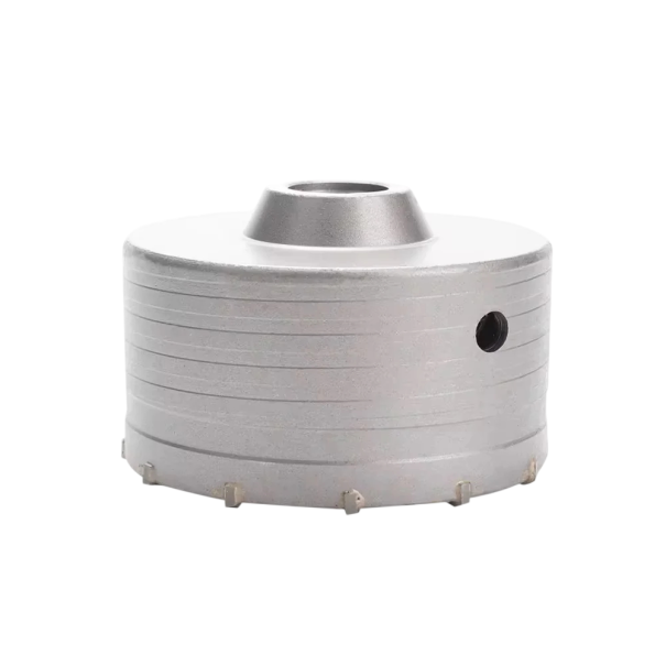 Bohrkrone 120×70 mm hohl aus Metall für das Bohren von großen Durchmessern in Baustellenmaterialien