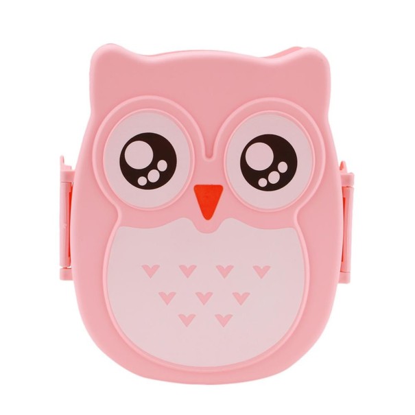 Boîte à lunch pour enfants hibou rose