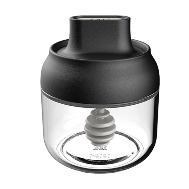 Boîte à miel avec cuillère noir