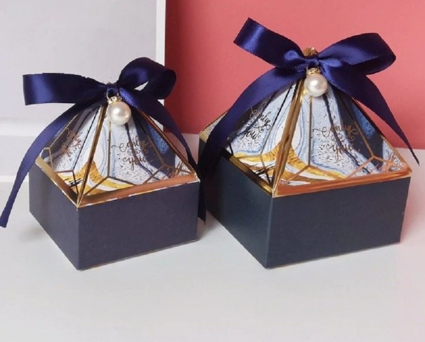 Boîte cadeau 20 pcs bleu foncé L