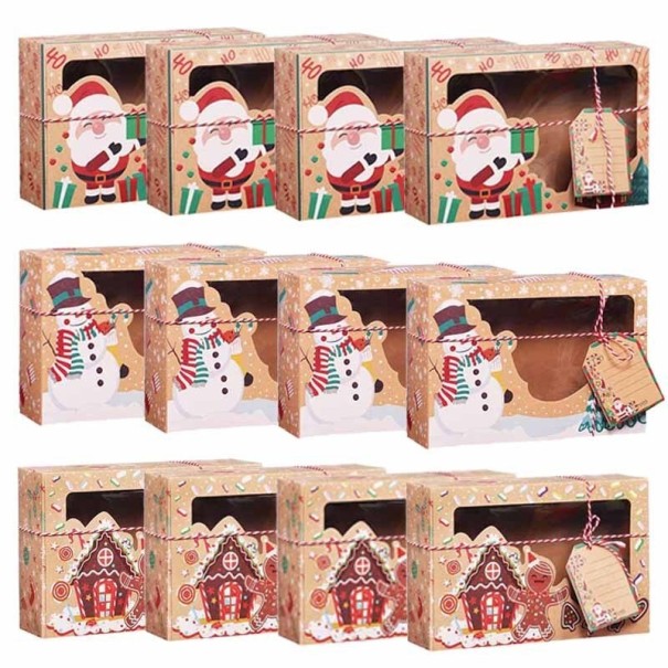 Boîte cadeau de Noël 22 x 15 x 7 cm 12 pcs 1