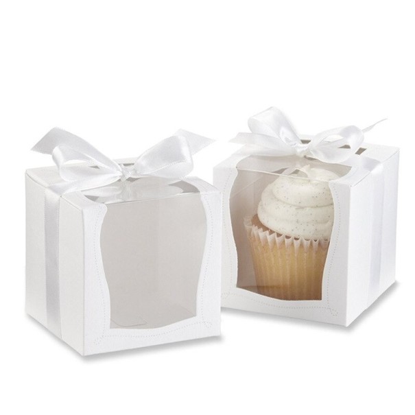 Boîte cadeau pour desserts 12 pièces C630 blanc