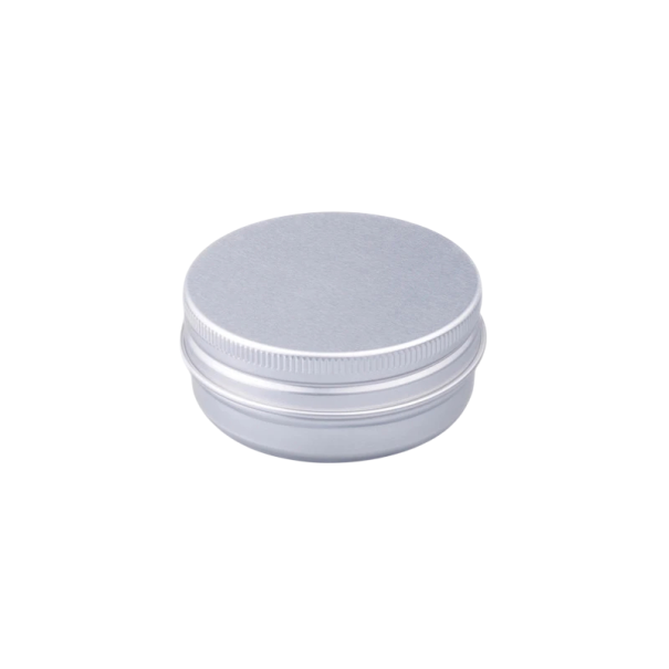 Boîte cosmétique rechargeable 80 ml Récipient en aluminium à vis argenté 68 × 34 mm Étui de voyage pour crème baume pommade cosmétique 1