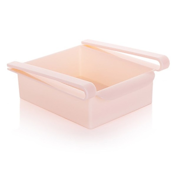 Boîte de rangement pour réfrigérateur rose clair