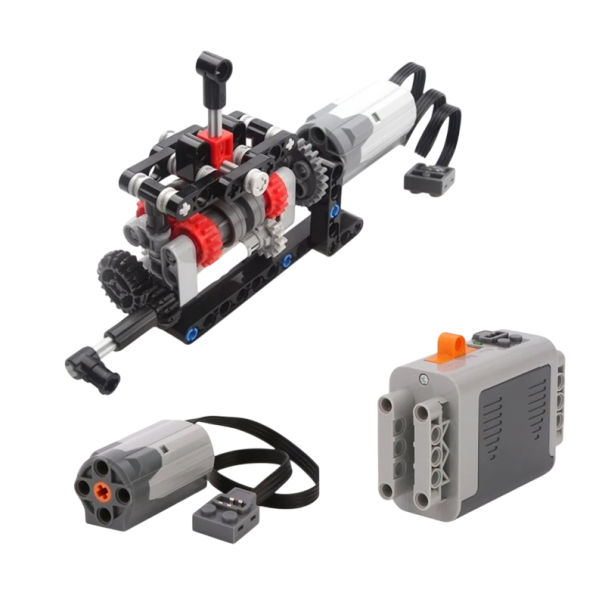 Boîte de vitesses manuelle 4 vitesses high-tech avec moteur M Système de transmission Boîte à piles AA Modèle éducatif de technique 1