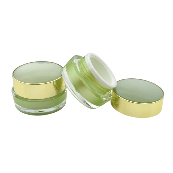 Boîte en plastique pour crème avec couvercle à vis 20 g boîte compacte en plastique pour cosmétiques pour le stockage de crèmes et de baumes lors de vos déplacements doré