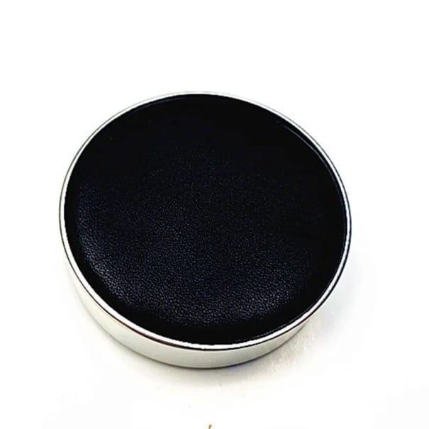Boîtier de mouvement de montre 70 mm avec coussin en simili cuir Support de protection pour horloger Outil de réparation de verre noir