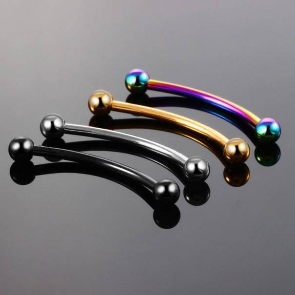 Böjd tungpiercing J2582