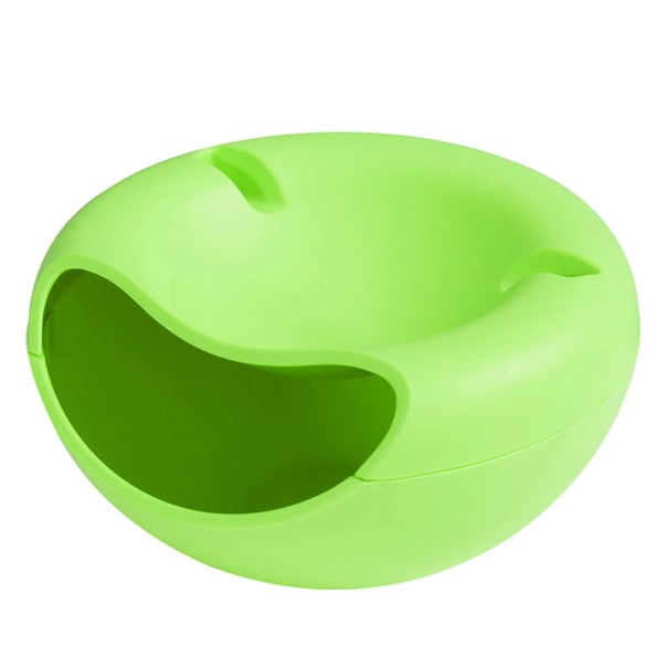 Bol decorativ cu spatiu de depozitare Design creativ Recipient practic pentru fructe uscate, nuci sau obiecte mici Decorarea casei Dimensiuni 11 x 21,5 cm verde