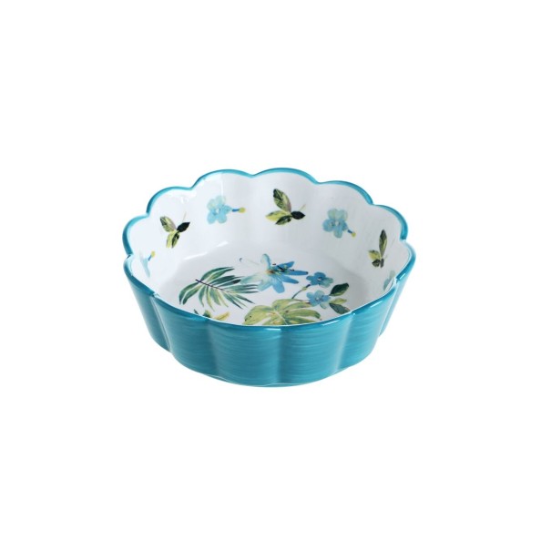 Bol en céramique fleur bleu clair